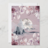 Dusky roze waterverf bos donkere maan  kaart (Achterkant)