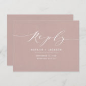 Dusky roze + witte elegante trouwreactie (Voorkant / Achterkant)