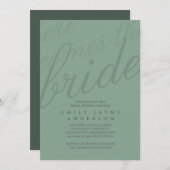 Dusky SageTypography Bruidsfeest Moderne Minimalis Kaart (Voorkant / Achterkant)