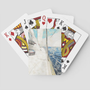 Dusky Sailboat Seascape Poker Cards – Artistiek Pokerkaarten