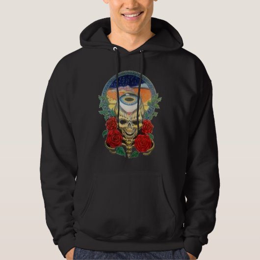 Dusky Skull op Twilight Hoodie (Voorkant)