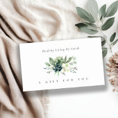 Dusky Succulent Green Wild Fauna Gift Certificate Visitekaartje