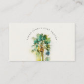 Dusky Tropische Palmboom Luier Raffle Baby Shower Informatiekaartje (Achterkant)