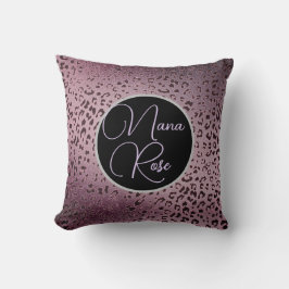 Dusky Violet Leopard gepersonaliseerd Kussen