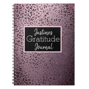 Dusky Violet Leopard Gratitude Journal Notitieboek