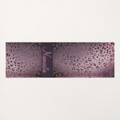 Dusky Violet Leopard Namaste Yogamat (Achterkant (horizontaal))