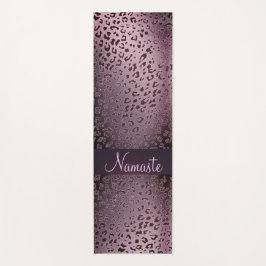 Dusky Violet Leopard Namaste Yogamat