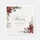 Dusky Warm Winter Feestelijk Loof Baby Shower Servet (Voorkant)