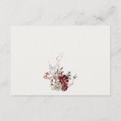 Dusky Warm Winter Festive Fauna Weduwen Reception Informatiekaartje (Achterkant)