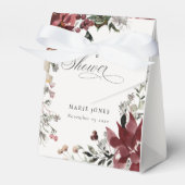 Dusky Warm Winter Festive Foliage Baby shower Bedankdoosjes (Voorkant Zijde)