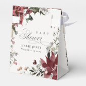 Dusky Warm Winter Festive Foliage Baby shower Bedankdoosjes (Achterkant)