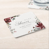 Dusky Warm Winter Festive Foliage Baby shower Kartonnen Onderzetters (Schuin)