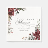 Dusky Warm Winter Festive Foliage Baby shower Servet (Voorkant)