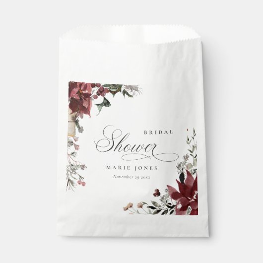 Dusky Warm Winter Festive Foliage Vrijgezellenfees Bedankzakje (Voorkant)