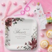 Dusky Warm Winter Festive Foliage Vrijgezellenfees Papieren Bordje (Feest)