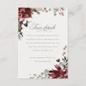 Dusky Warm Winter Festive Foliage Weddenschap Deta Informatiekaartje (Voorkant)