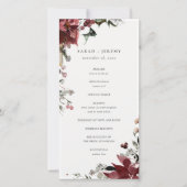 Dusky Warm Winter Festive Foliage Wedding Programm Bedankkaart (Voorkant)