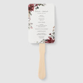 Dusky Warm Winter Festive Foliage Wedding Programm Handwaaier (Voorkant)