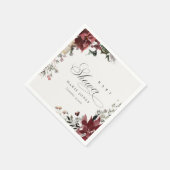 Dusky Warm Winter Festive Loof Baby Shower Servet (Hoek)