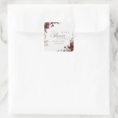 Dusky Warm Winter Festive Loof Baby Shower Vierkante Sticker (Tas)