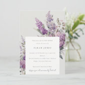 Dusky Waterverf Lila Katoen Baby shower Kaart (Staand voorkant)