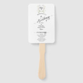 Dusky Wildflower Monogram Crest Wedding Handwaaier (Voorkant)