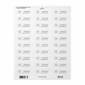 Dusky Wildflower Monogram Wapen Wedding Return  Etiket (Full Sheet)