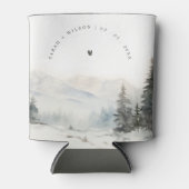 Dusky Winter Sneeuw Berg Landschap Bruiloft Blikjeskoeler (Voorkant)