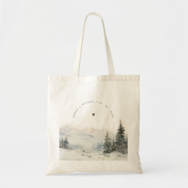 Dusky Winter Sneeuw Berg Landschap Bruiloft Tote Bag