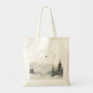 Dusky Winter Sneeuw Berg Landschap Bruiloft Tote Bag
