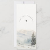 Dusky Winter Sneeuwberglandschap Menu Kaart (Achterkant)