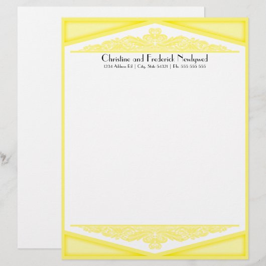 Dusky Yellow , briefhoofd (Voorkant / Achterkant)