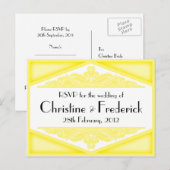 Dusky Yellow , RSVP briefkaart (Voorkant / Achterkant)