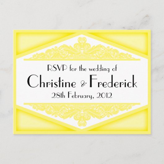 Dusky Yellow , RSVP briefkaart (Voorkant)