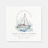 Dusky zeilboot Yacht Seascape Vrijgezellenfeest Servet (Voorkant)