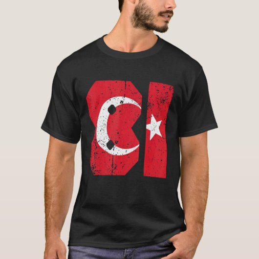 Düsse 81 Samenstelling Turkije - Vlagidee T-shirt (Voorkant)