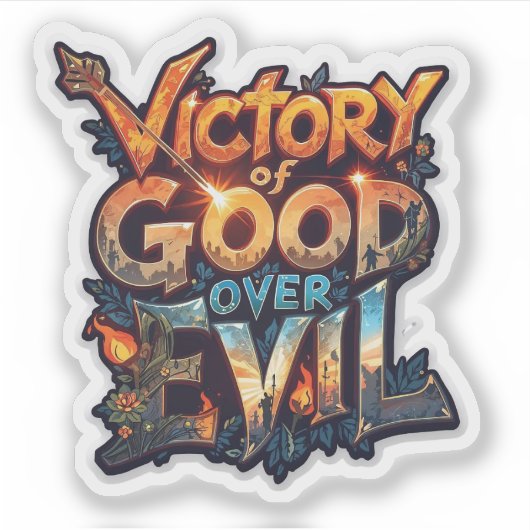 Dussehra 2025 Symbool van Triumph - Cutout Sticker (Voorkant)