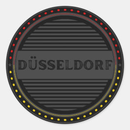 Düsseldorf City Pride Embleem – Duitse identiteit Ronde Sticker