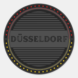 Düsseldorf City Pride Embleem – Duitse identiteit Ronde Sticker