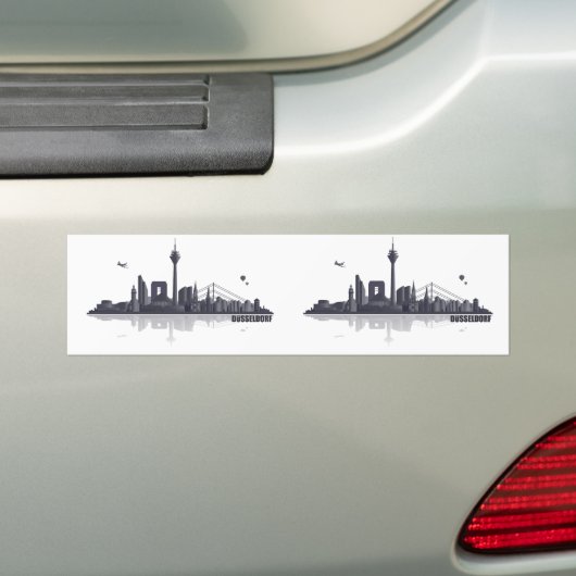 Düsseldorf City Skyline Bumpersticker (Op auto)