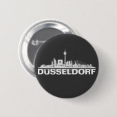 Düsseldorf City Skyline Button / Pin / Anstecker (Voorkant /achterkant)