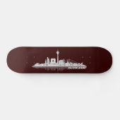 Düsseldorf City Skyline Geschenkidee Persoonlijk Skateboard (Horizontaal)