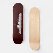 Düsseldorf City Skyline Geschenkidee Persoonlijk Skateboard (Voorkant)