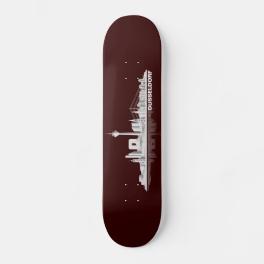 Düsseldorf City Skyline Geschenkidee Persoonlijk Skateboard (Voorkant)