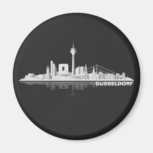 Düsseldorf City Skyline Kühlschrankmagnet / Magnet (Voorkant)