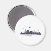 Düsseldorf City Skyline Magneet (Voorkant / Achterkant)