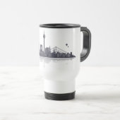 Düsseldorf City Skyline Tasse / Mug / Kaffeepott Reisbeker (Voorkant rechts)