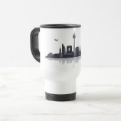 Düsseldorf City Skyline Tasse / Mug / Kaffeepott Reisbeker (Voorkant links)