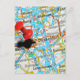 Düsseldorf, Duitsland Briefkaart