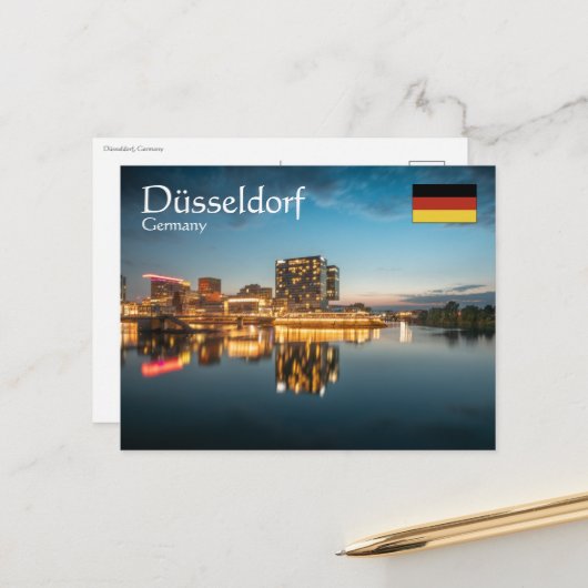 Dusseldorf Duitsland Briefkaart (Voorkant / Achterkant in situ)